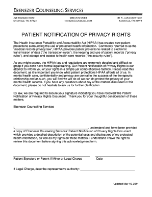 Patient Notification of Privacy Rights