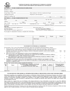 Group Life Insurance Application