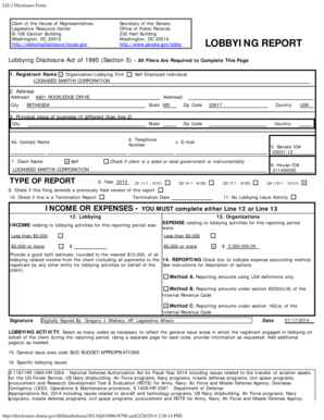 LD-2 Lobbying Disclosure Form