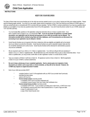 Illinois Child Care Application