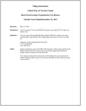 Short Form Exempt Organization Tax Return