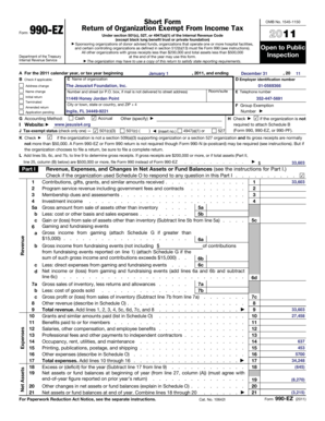 Form 990-EZ 2011
