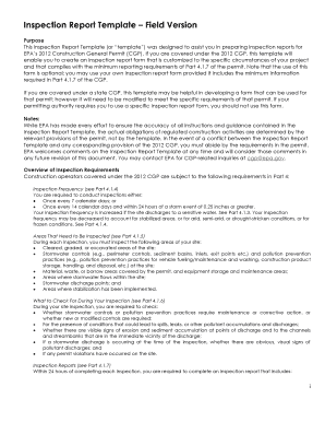 Inspection Report Template Field Version - J J Keller