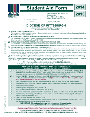 2014-2015 Financial Aid Application