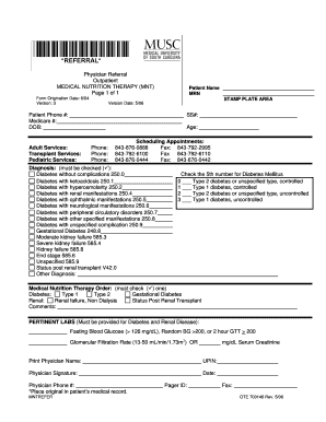 Medical Nutrition Therapy Referral Form