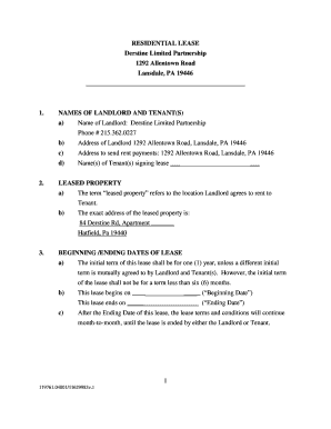 Residential Lease Agreement