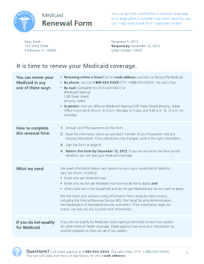 Medicaid Renewal Form