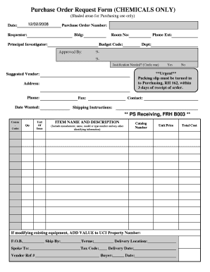 order request form
 Fillable Online ps uci Purchase Order Request Form ...