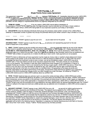 Single Family Home Lease Agreement