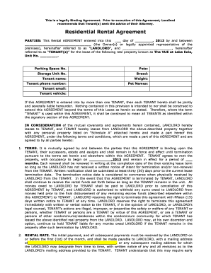 Residential Rental Agreement