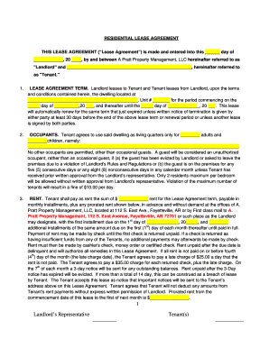 Residential Lease Agreement