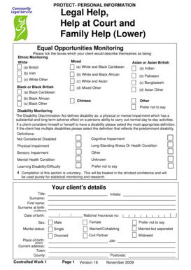 Legal Aid Application Form