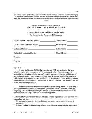 Gestational Carrier Consent Form