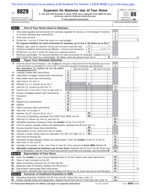 IRS Form 8829 Expenses for Business Use of Your Home