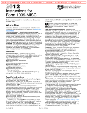 Instructions for Form 1099-MISC
