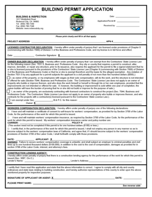 Building Permit Application
