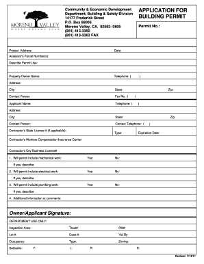 Building Permit Application