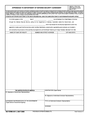DD Form 441-1, Appendage to Department of Defense Security ... - dtic