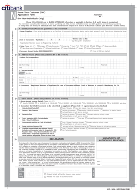KYC Application Form for Non-Individuals