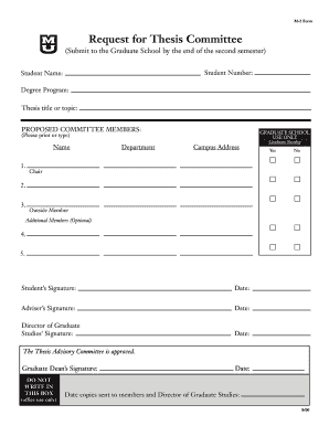 Thesis Committee Request Form