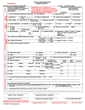 County of San Bernardino Incident Report