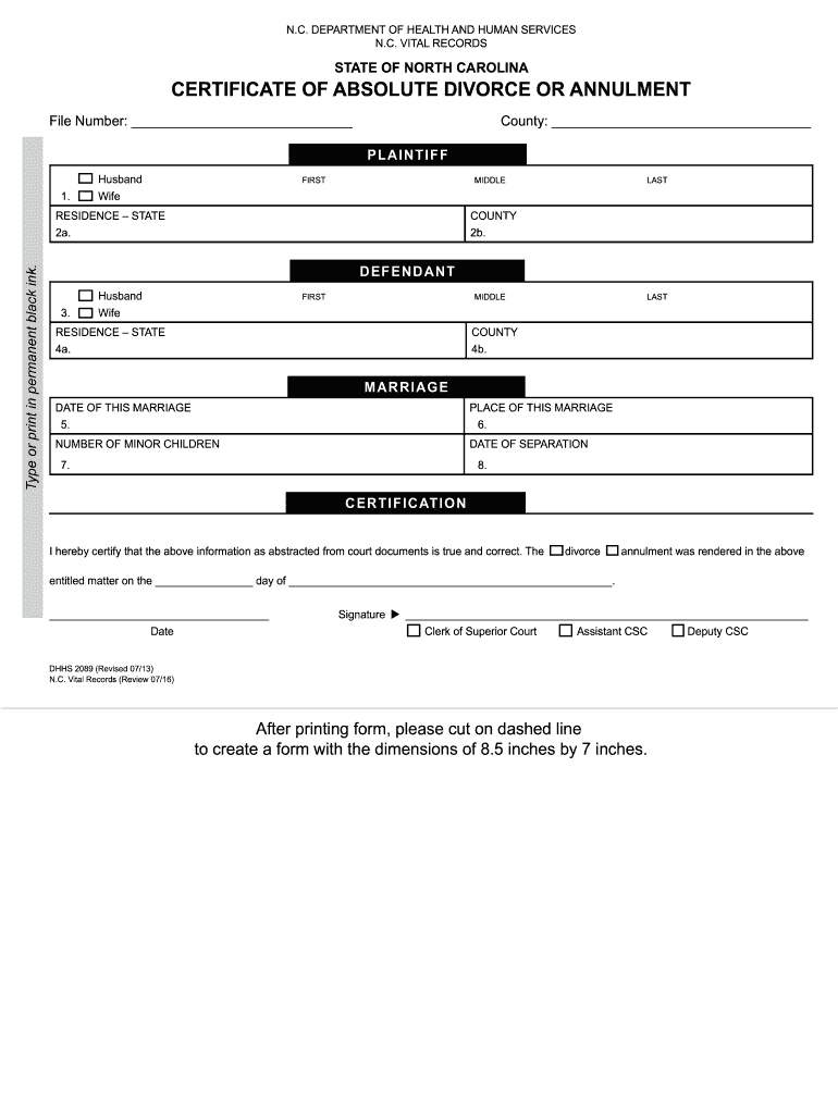 dhhs 2089 Preview on Page 1