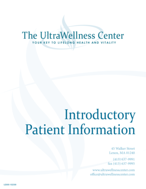 UltraWellness Center Patient Information