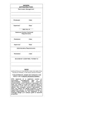 Sediment Control Permit Application