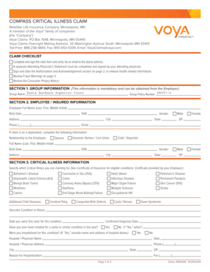 Compass Critical Illness Claim Form