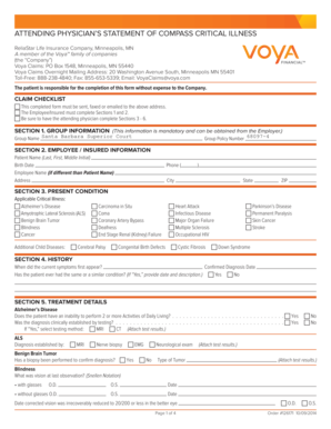 Attending Physician’s Statement of Compass Critical Illness