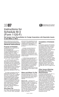 Instructions for Schedule M-3 (Form 1120-F)