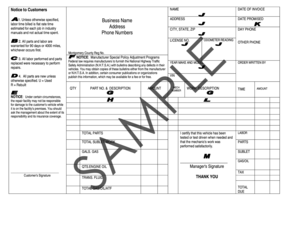 Montgomery County Auto Repair Invoice