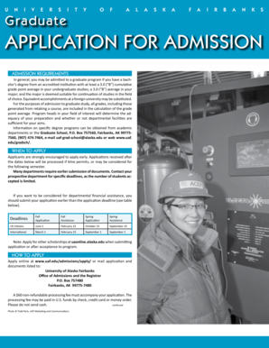 University of Alaska Fairbanks Graduate Application