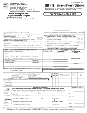 California Business Property Statement