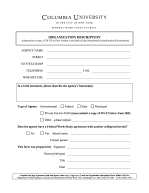 Federal Work-Study Agreement