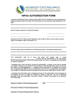 HIPAA Authorization Form