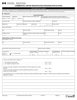 Commercial Driver Registration Program Application