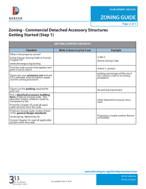 Zoning Permit for Commercial Detached Accessory Structures