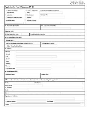 Application for Federal Assistance SF-424