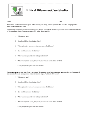 Ethical Dilemmas Case Studies