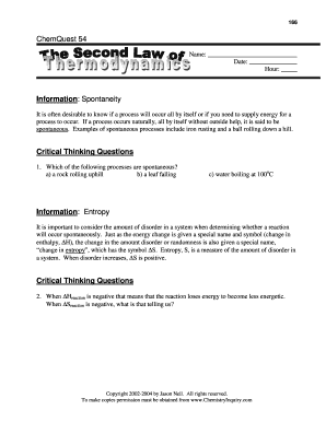 ChemQuest 54 and 55 Chemistry Worksheets