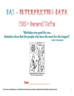 HSC General Maths Data Analysis Worksheet