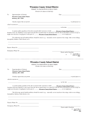 Wicomico County Field Trip Permit