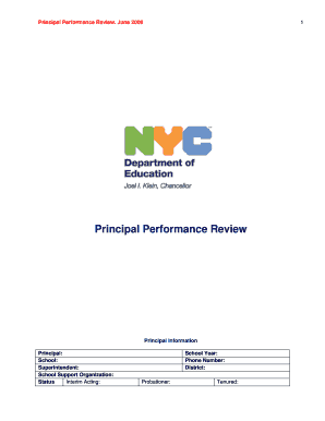 Principal Performance Review