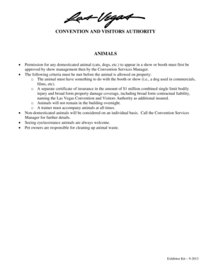 Las Vegas Convention Center Exhibitor Kit