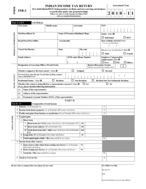 Indian Income Tax Return ITR-3