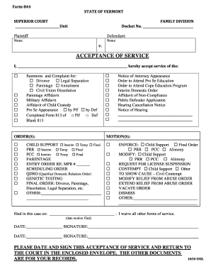 Form 844 - Vermont Judiciary - vermontjudiciary