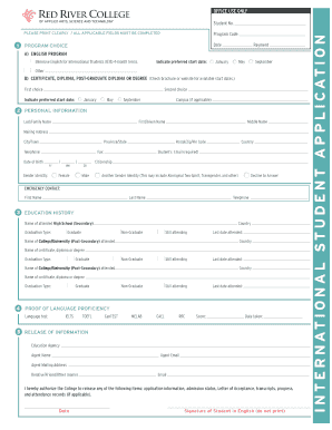 Red River College International Student Application