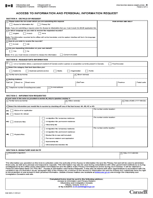 Access to Information and Personal Information Request Form