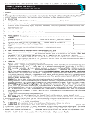 Florida Contract for Sale and Purchase